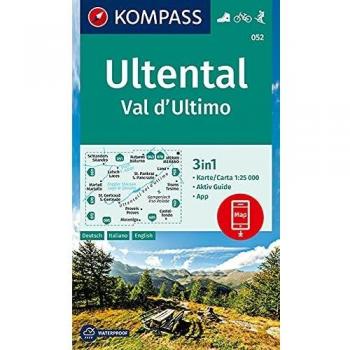 KOMPASS 3in1 Wanderkarte Ultental 1:25000 mit Aktiv Guide und Offline-Karte