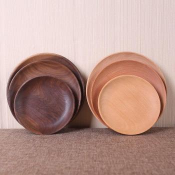 Assiette à thé en érable verni