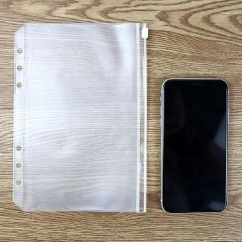 10pcs Loose Leaf Zipper Binder Folder A5/A6/A7 Transparent PVC