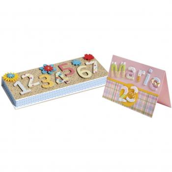 Scrapbooking‑Set 12811 – 67 bunte Kartonstanzteile für Grußkarten