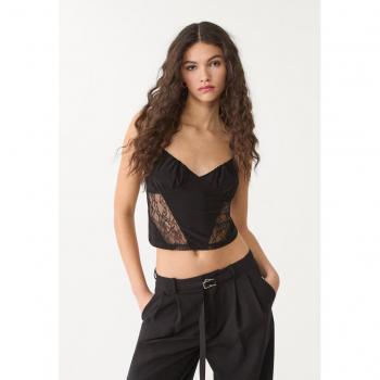 Spalline Pizzate Stradivarius Nero M