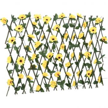 VidaXL Expandable Artificial Ivy Trellis Yellow 180x60 cm