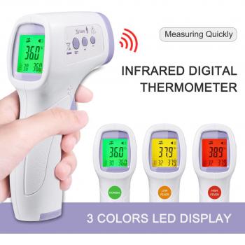 Calibrador de Temperatura Infrarroja 2‑En‑1 (Mano/Frente) con Luz RGB