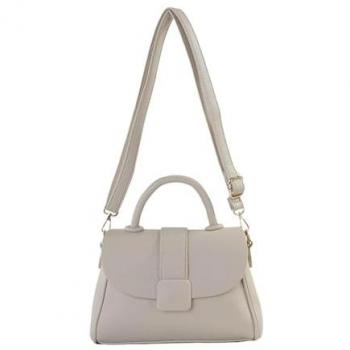 Women’s JFY Light Khaki Top Handle Flap Zip Crossbody