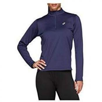 ASICS Damen „Silber Ls 1/2 Zip“ Sweatshirt, winterfest – XL