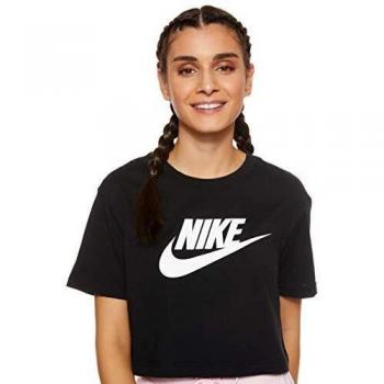 Nike Crop Icon Tee Black/White Female Size S