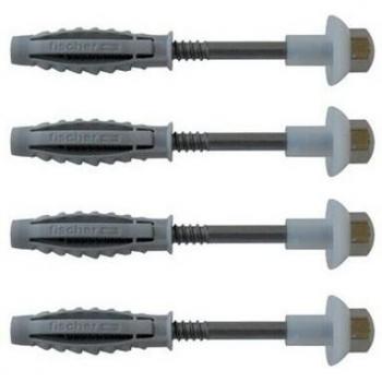 Kit de 4 Fixations Fischer Acier Inox pour WC et Bidet