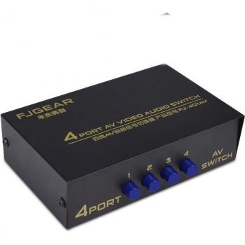 Interruptor RCA 4 en 1 para dispositivos multimedia