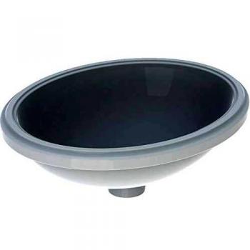 Geberit VariForm Unterbauwaschtisch 48x39cm, oval, KeraTect, ohne Hahnloch, ohne Überlauf