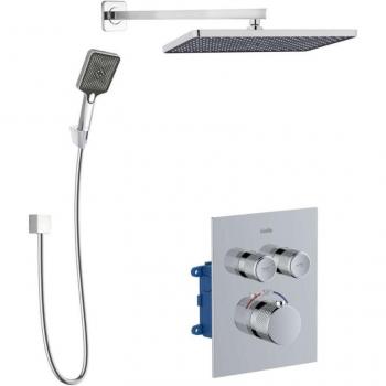 Doccia Set Arkas i Miscelatore Thermo‑incasso 2 Utenze, Accessori Inclusi – Cromo 20611SPT20