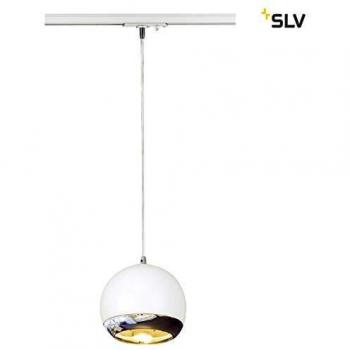 LIGHT EYE Pendelleuchte in weiß/ chrom mit GU10 Fassung und max. 75W Leistung inkl. Adapter