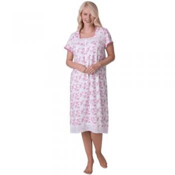 Petite Pink Floral Lightweight Cotton Nightwear