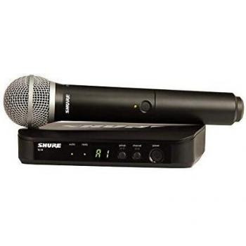 Shure BLX24E/PG58 Microfono wireless per palco/spettacolo con trasmettitore a mano e capsule PG58