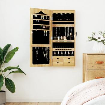 Wall Mounted Mirror Jewellery Cabinet 37.5x10x90 cm vidaXL
