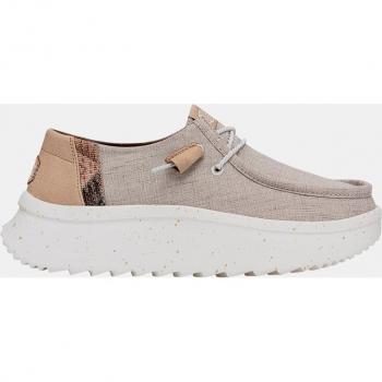 Hey Dude Damen Halbschuhe Wendy Peak Woven 40413-106 Beige Größe 40