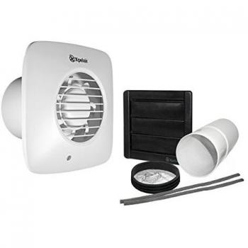 Xpelair Extractor Fan Simply Silent DX100TS Square Modern 2 Speeds IPX4 Rated