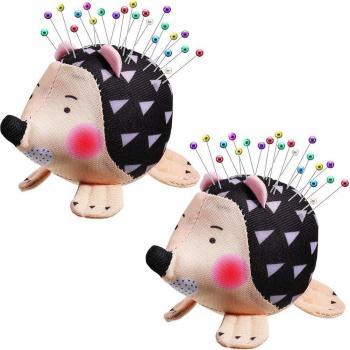 2PCS Soft Fabric Hedgehog Pin Cushion for Sewing