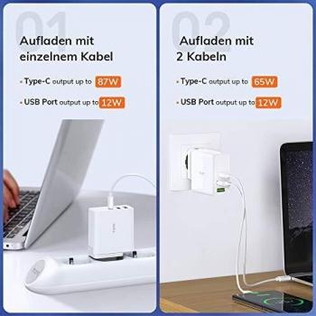 TOPK 65 W Universal‑Ladegerät – USB‑C Power Delivery + 2 USB‑A Ports