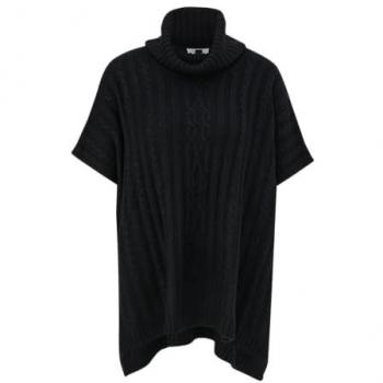 S.Oliver Black Label Wool Blend Poncho – Übergröße