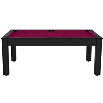 Billard Colorado 7P Noir Grainé avec Tapis Prune