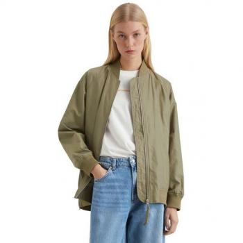 Denim‑Jacke mit gerippten Abschlüssen in Oliv, Größe S – Marc O’Polo (Women)