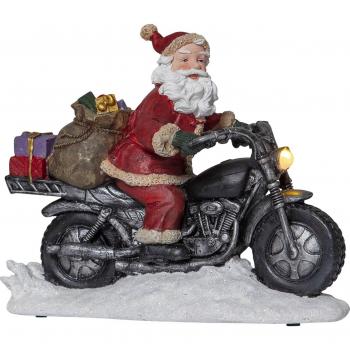 LED-Dekoleuchte Merryville, Weihnachtsmann auf Motorrad