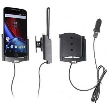 Brodit 521909, Supporto attivo da auto per Motorola Moto G4 con caricabatterie da auto e cavo USB