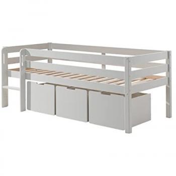 Pino Loftstegskvarn 3-lådade – 90×200 cm – Vit