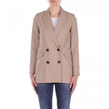 Beige Faux‑Pocket John Richmond Women's Double‑Breasted Coat