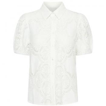Ichi Kurzarmbluse IXSILJA MS Baumwoll-Polyamid T-Shirt