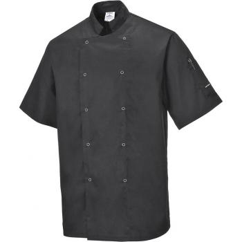 Portwest Veste Cuisine Cumbria – noir – taille M – manches courtes