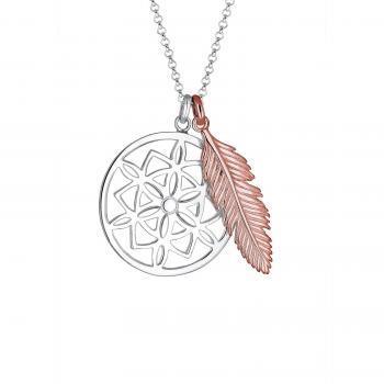 Elli 925 Sterling Silber Traumfänger‑Feder Kette für Frauen