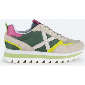 Zapatillas Munich Ripple verde beige rosa mujer