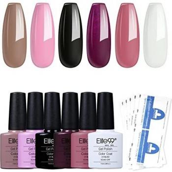 Esmaltes Permanentes Elite99 – Kit de 6 Colores