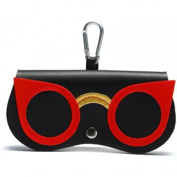 Sac de rangement pour lunettes de soleil en cuir PU, mignon et pratique pour femmes