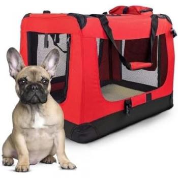 MOBICLINIC Bolso de viaje para perros y gatos Talla L Rojo