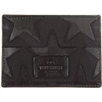 Cartera de Tarjetas Valentino Piel Negr Hombre