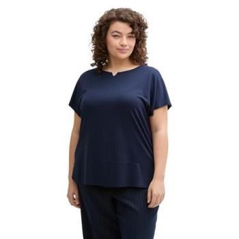 TOM TAILOR Plus Size T-Shirt, Material-Mix, Gr. 44