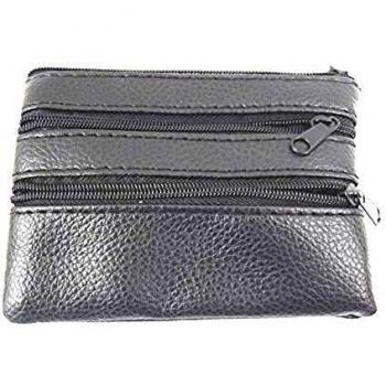 Stylish Black Leather Coin Pouch