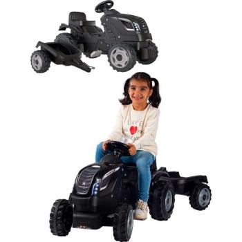 Tracteur Farmer XL gris avec remorque noire