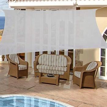 Vela de Sombra Rectangular 3x4m para Terraza Jardín Resistente al Agua Protección UV Color Crema