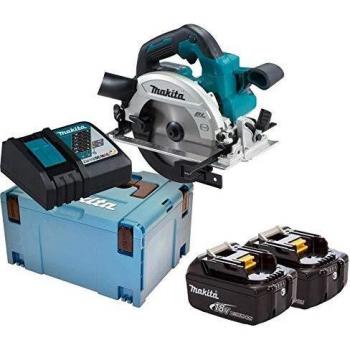 Scie Circulaire Makita 165mm 18V avec 2 Batteries 5AH Li-ion et Mallette Makpac