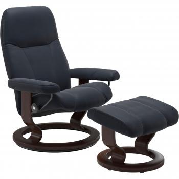 Stressless® Relaxsessel »Consul« mit Hocker, Classic Base, Größe M, Braun