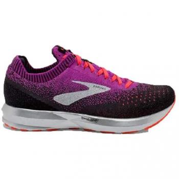 Brooks Levitate 2 Damen Laufschuhe, Purple/Fiery Coral/Black