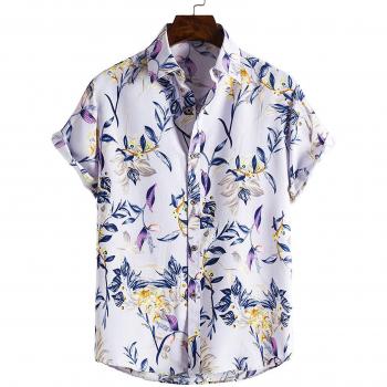 Veste légère sans manches, style Hawaï, pantalon de plage, homme, XL violet
