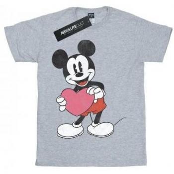 Mickey Mouse Girls Valentine Heart Cotton T-Shirt