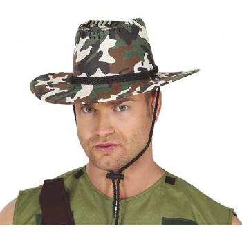 Sombrero de Vaquero Marrón con Camuflaje