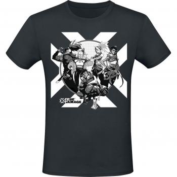 T‑Shirt Courtier Arcane League – True Damage – Noir – Taille S‑XXL – Masculin