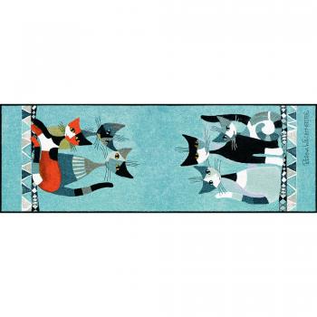 Salonloewe Siamo‑Läufer 60 × 180 cm – Katzenbunt, 600 mm Höhe, waschbar