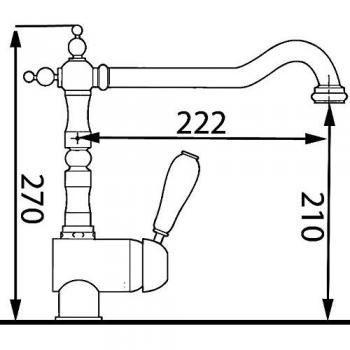 Bidet Miscelatore Crolla Start H25 Ottone Cromato